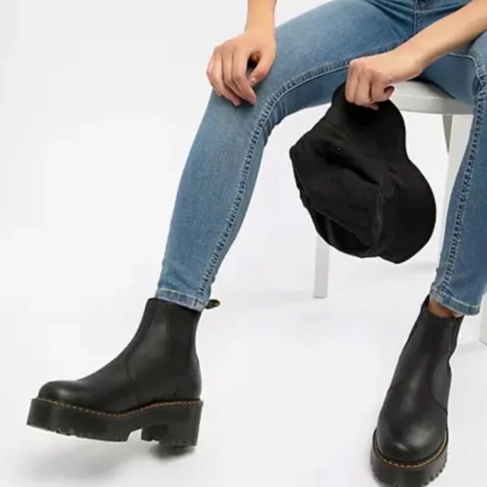 Dr. Martens Rometty Black Leather Chelsea Boots